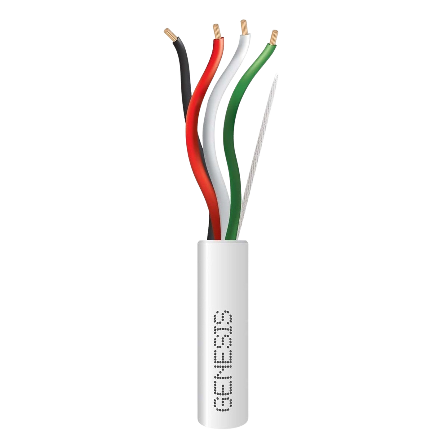 Bobina de 152 Metros / Cable de Cobre / 4 x 18 AWG / Riser / Para Interior / Color Blanco / Para Aplicaciones de Alarmas de Intrusión/Control de Acceso/ Automatización / Interfonos y Tv Porteros