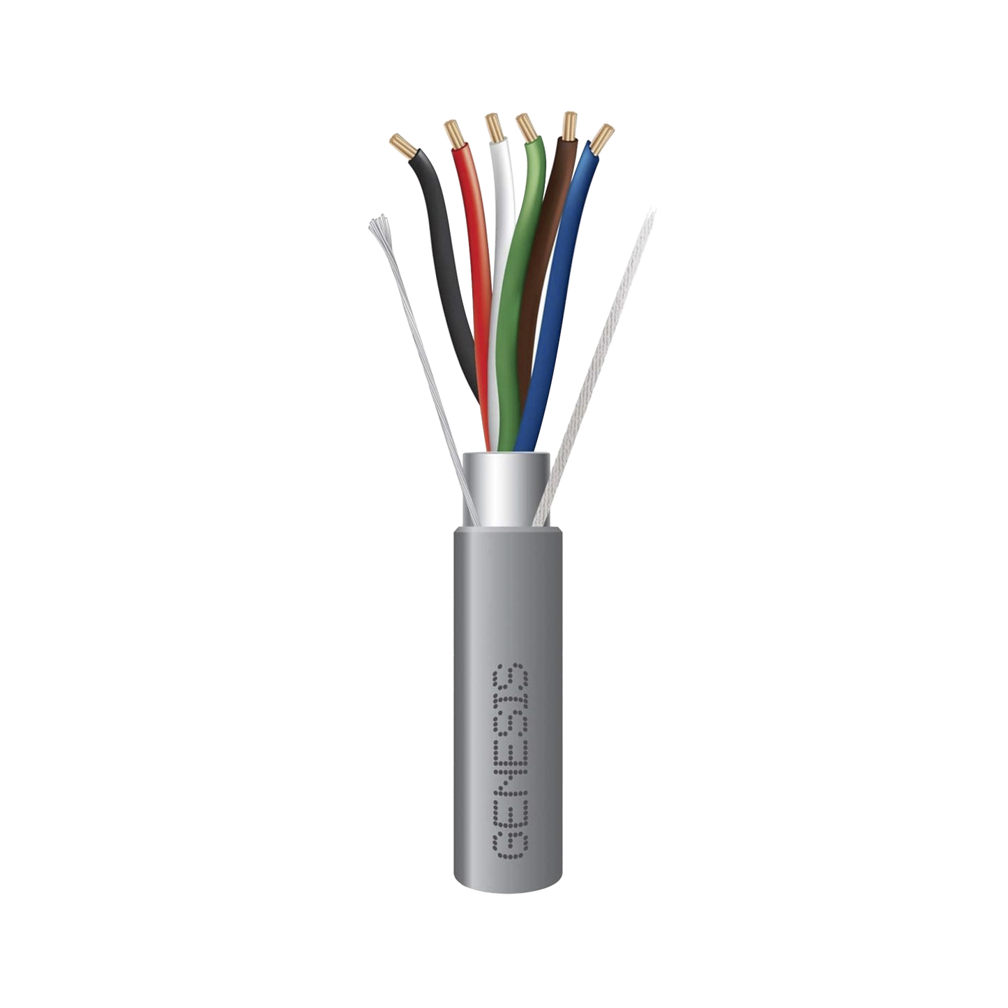 Bobina de 305 Metros de Cable / 6 x 22 AWG Blindado / Color Gris / Para Aplicaciones de Audio, Seguridad y Control