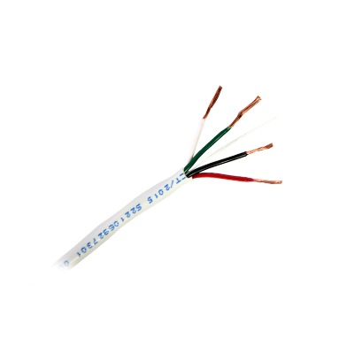 Bobina de 305 Metros / Cable de Cobre / 4 X 18 AWG / Tipo Alarmas UL / Para Interior / Color Gris / Para Aplicaciones de Alarmas de Intrusión / Interfonos / TV Porteros / y Multi-Propósito / Hecho en México