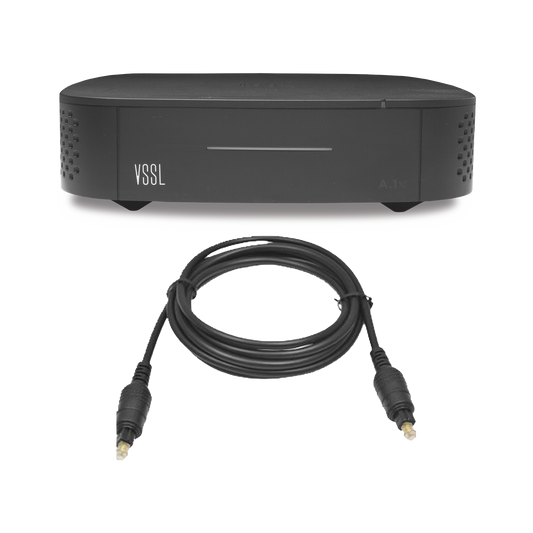 Amplificador una Zona de 2 Canales, 50 W por Canal, Con Cable TOSLINK Incluido, Transmisión por Chromecast, AirPlay, Alexa Cast, Spotify Connect