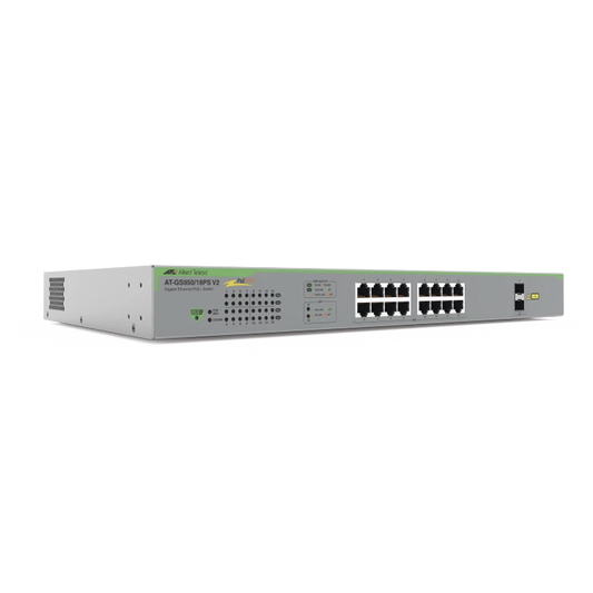 Switch PoE+ Gigabit WebSmart de 16 puertos 10/100/1000 Mbps (2 x Combo) + 2 puertos gigabit SFP (Combo), 185 W