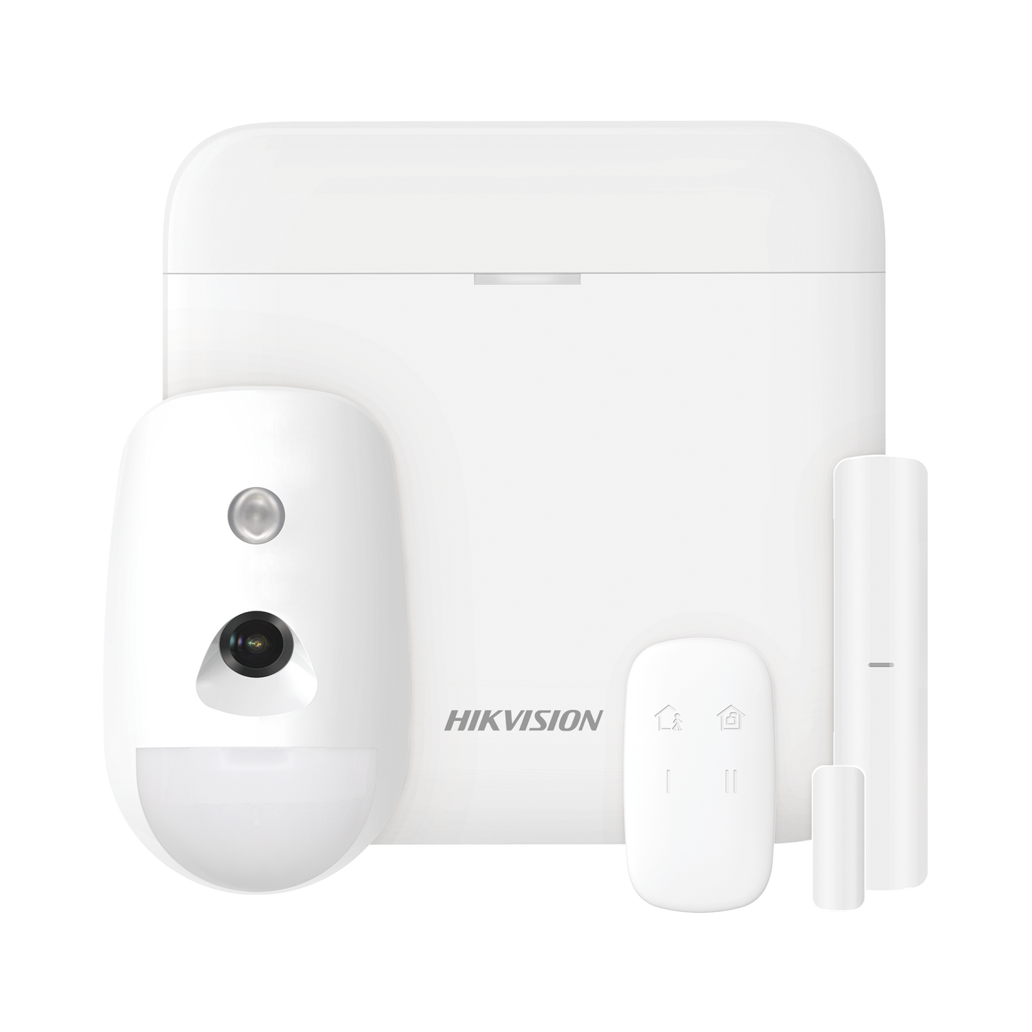 (AX PRO) KIT de Alarma AX PRO con GSM (3G/4G) / Incluye: 1 Hub / 1 Sensor PIR con Cámara / 1 Contacto Magnético / 1 Control Remoto / WiFi / Compatible con Hik-Connect P2P