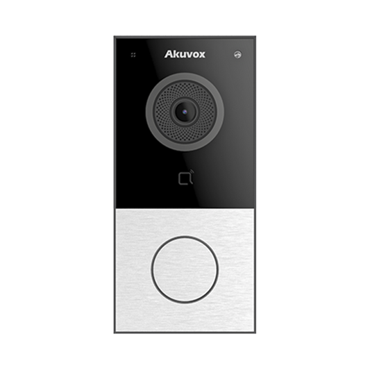 DOORBELL / WIFI / 100% en la Nube / POE / Bluetooth / NFC / Lector de Tarjetas MIFARE / Notificación en APP /  Llamada Telefónica / SIP / ONVIF / IP65 / Cámara 2 MP / Botón con Iluminación / Control de 1 Puerta