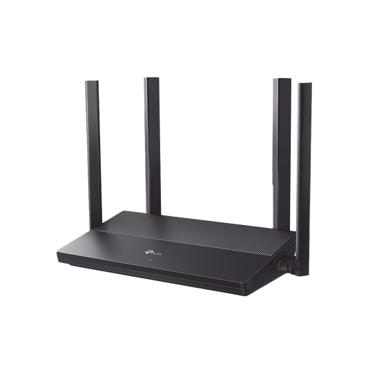 Router WiFi 6 AX 1500 Mbps / MU-MIMO 2X2 y OFDMA / 1 Puerto WAN 10/100/1000 Mbps / 3 Puertos LAN 10/100/1000 Mbps / 4 Antenas Beamforming / Seguridad WiFi WPA3