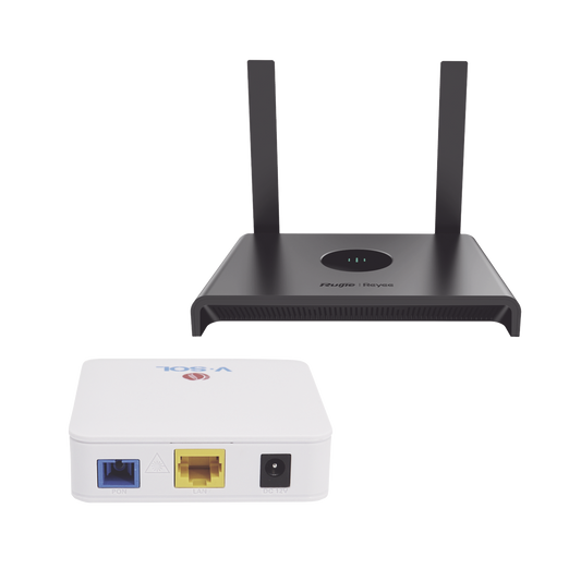 Kit 1 ONU Bridge V-Sol, Dual GPON/EPON con Router Home Wi-Fi Ideal para distribuciones WISP de mayor cobertura Wi-Fi en Hogares y Oficinas