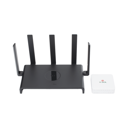 Kit 3 ONU Bridge V-Sol, Dual GPON/EPON con Router Home Mesh Ideal para distribuciones WISP de mayor cobertura Wi-Fi en Hogares y Oficinas