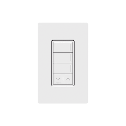 (RadioRa3) Botonera Sunnata Blanco 3 escenas y 2 botones subir/bajar para Radio RA3, programe escenas diferentes en cada botón.