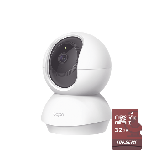 Kit de Cámara IP Wi-Fi / Incluye 1 Pieza Modelo TAPOC200 / 2 Megapixel /  Utiliza La App Tapo / 1 Memoria Micro SD  Hiksemi Modelo  HS-TF-E1/32G