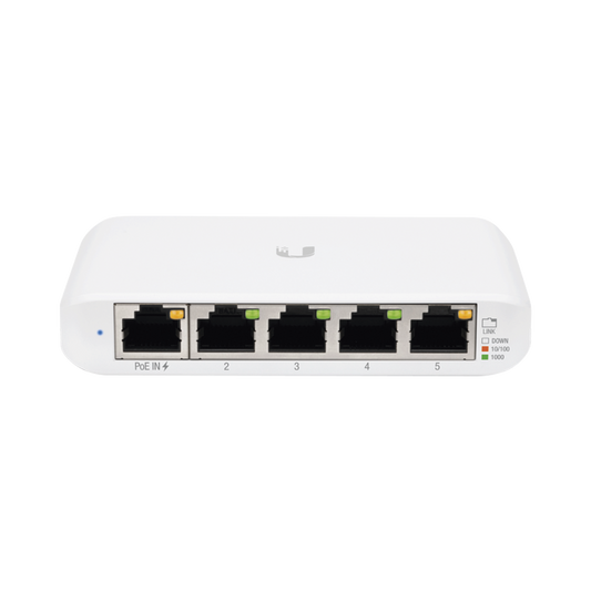 Switch UniFi Administrable Compacto de 5 Puertos 10/100/1000 Mbps, soporta entrada de PoE 802.3af/at