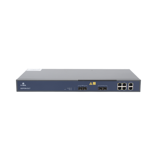 OLT de 2 puertos EPON con 6 puertos Uplink (4 puertos Gigabit Ethernet + 2 puertos Gigabit Ethernet SFP/SFP+) / hasta 128 ONUS